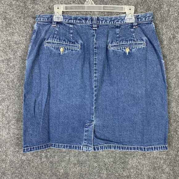 Eddie Bauer Denim Skirt Women Size 18 Straight Above Knee Pockets - Picture 4 of 7
